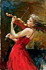 Andrew Atroshenko Famous Paintings - The Passion of Music